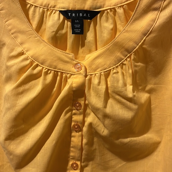TRIBAL Apricot Sleeveless Blouse NWOT Size L - Picture 4 of 6